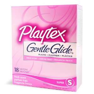 Playtex Gentle Glide Tampons, Plastic, Super Absorbency, Fresh Scent 