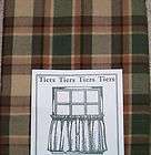 pr Scotch Pine Cotton Plaid Lined Window Tiers 72
