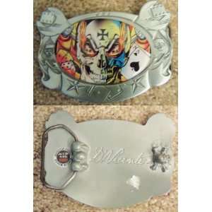  SCULL DICE ACES METAL MENS BELT BUCKLE MEXICO D. NICENTE 