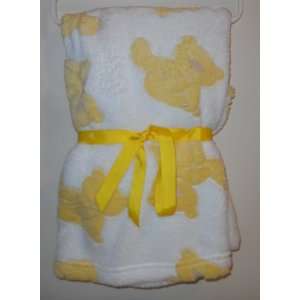  Tadpoles Super Soft Teddy Bear Blanket   Yellow Baby