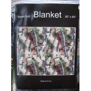  Super Soft Pine cone Camo Blanket in Green Leaves 50 X 60 