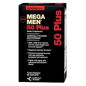  GNC Mega MEN 50 PLUS Multivitamins 60 Caplets Health 