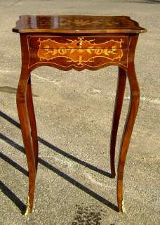 Finest Louis XV style marquetry side table  