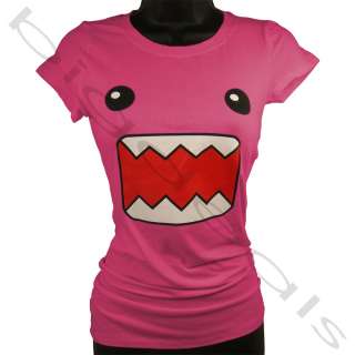 Domo Kun Monster Face T Shirt Adult Brown Women Girl Anime Cartoon Eye 