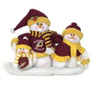   Redskins Plush Snowman Family Christmas Decoration