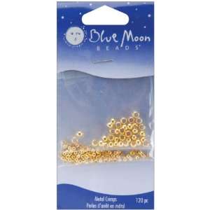  Blue Moon Value Pack Metal Findings, Crimp Beads Gold, 120 