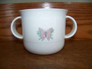 TUPPERWARE vintage sugar bowl butterfly 2310 white GUC replacement 
