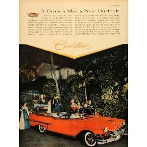 1957 Ad Cadillac General Motors Car Automobile Gown   Original Print 