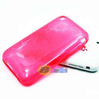 Pink Soft TPU Silicone Hard Case Cover iPhone 3G 3GS  