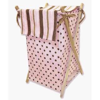  Trend Lab Maya Crib Bedding Pink / Brown Hamper Set Baby