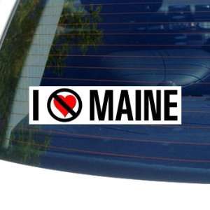  I Hate Anti MAINE   Window Bumper Sticker Automotive