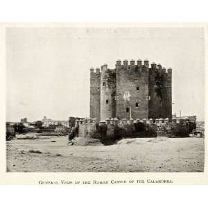   Roman Castle Calahorra Tower Fort Medieval   Original Halftone Print