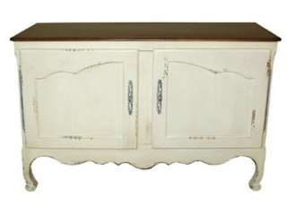 DISTRESSED French BUFFET CONSOLE 25 Paints Stains Antique European 