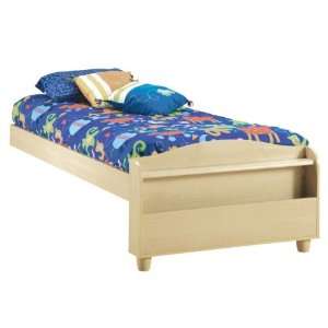    Contemporary Style Biscotti Finish Bed 39 Furniture & Decor