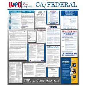 California CA and Federal all in one Labor Law Poster for Workplace 