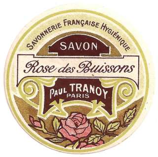 Vintage French Soap Savon Label Rose des Buissons c1900  