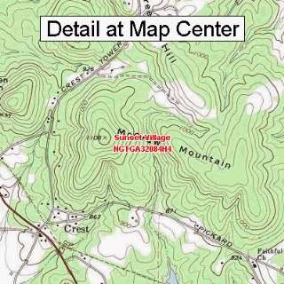 USGS Topographic Quadrangle Map   Sunset Village, Georgia 
