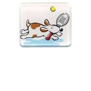    Kristin Elliott MAG2326 Tennis Dog Fridge Magnet