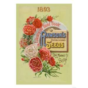  Rawsons Vegetable and Flower Seeds Giclee Poster Print 