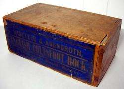 VINTAGE ENGLISH COLTSFOOT ROCK CONFECTIONARY CANDY WOOD BOX W/LABEL 