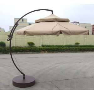 10ft Cantilever Umbrella   Beige Sunbrella acrylic Patio 