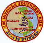 ac 119 stinger patch 100 missions southeast asia 