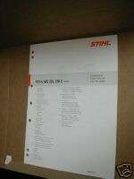 MS 230, 230 C Stihl Chainsaw Parts Manual *New*  