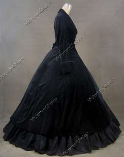   Gothic Steampunk Punk Velvet Coat Dress Ball Gown C002 S  