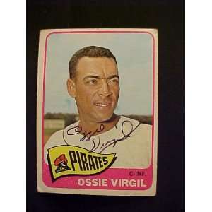Ossie Virgil Pittsburgh Pirates #571 1965 Topps Autographed Baseball 