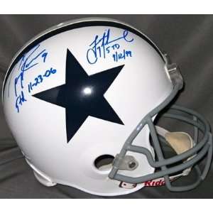 Tony Romo and Troy Aikman Dallas Cowboys Hand Signed Football Helmet