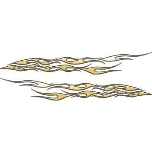 Gold Flame decal kit for Car, Truck, Motorcycle or ATV   13 h x 96 w