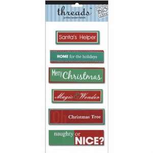   Jumbo Threads Woven Labels 6/Package, Christmas Arts, Crafts & Sewing