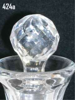 ANTIQUE CRYSTAL DECANTER SNOWFLAKE OR PIN WHEELL  