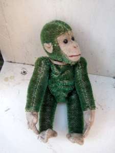 Steiff Green Monkey really cute 5 inches  
