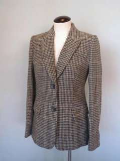   Houndstooth Moore Blazer Jacket $395 6 steel gray Irish wool  