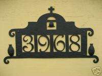 california mission spanish revival iron address plaque  