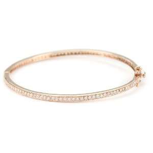  Mary Louise Rose Gold Cubic Zirconia Bangle Jewelry