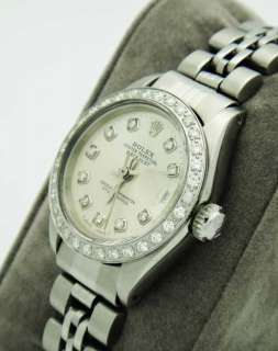 Rolex Oyster Perpetual Date Just Automatic Steel White Gold Diamond 