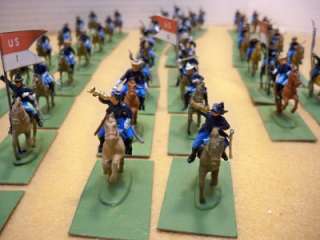 96 pcs. U. S. Calvary ( 1860 70s) Lot of Hand painted figures in 1/72 