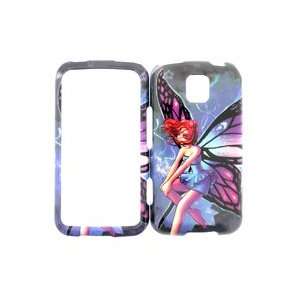 LG Optimus M Crystal Cover Case Butterfly Fairy For MetroPCS MS690 