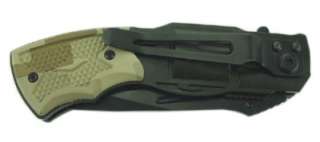 Spring Assisted Camouflage Folding Ammo Gun Knife  
