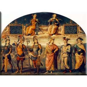   Heroes 16x12 Streched Canvas Art by Perugino, Pietro