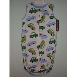  Carters Baby Boys White with Cars Cotton Sleepbag Size 0 