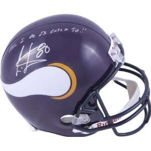  Cris Carter Autographed Helmet  Details Minnesota 