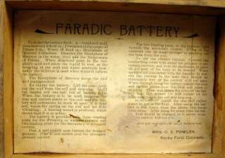 Antique Quack Medicine Treen Box for Faradic Battery Great Patina c 