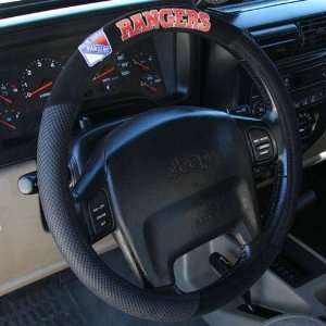  New York Rangers Black Vinyl Massage Grip Steering Wheel 