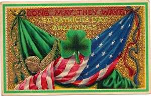 Patriotic St Patricks Day American Flag Irish  