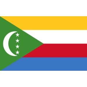  4 ft. x 6 ft. Comoros Flag w/ Line, Snap & Ring Patio 