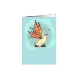 Fairy Cat All Occasion Aqua Card Card