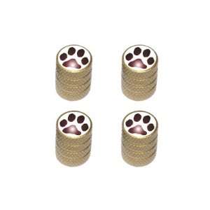  Paw Print   Dog Cat Tire Rim Valve Stem Caps   Gold 